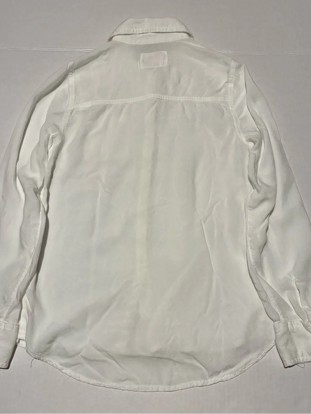 Justice White Lace Yoke Button-Up Blouse